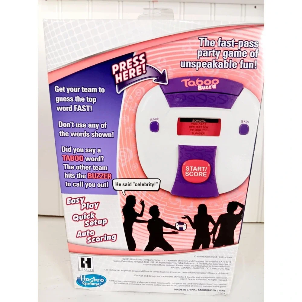 Hasbro Gaming 2013 Taboo Buzz'd Pass & Party Handheld Game